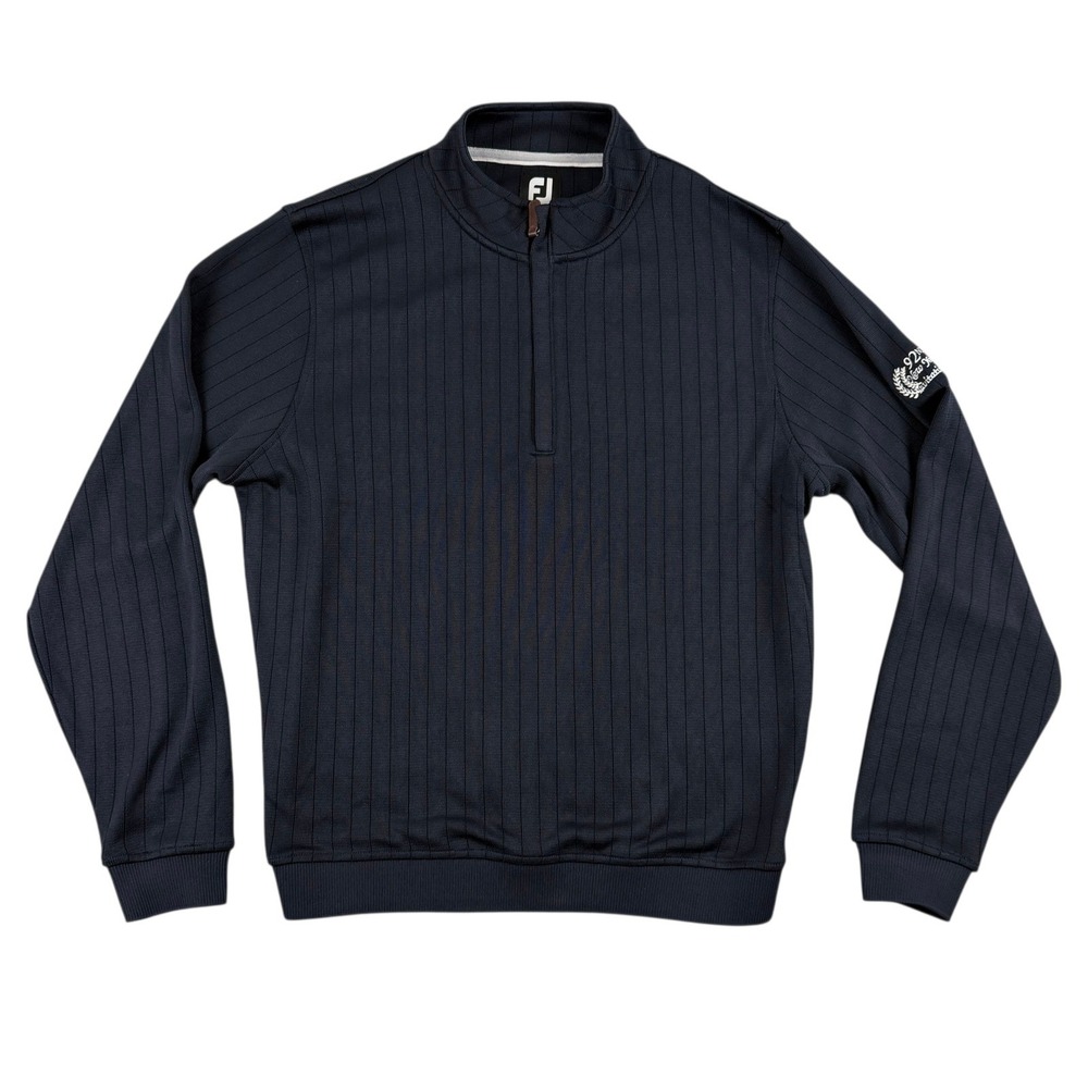 FootJoy Pullover Mens M Blue Quarter‎ Zip Long Sleeve Striped 92nd Invitational